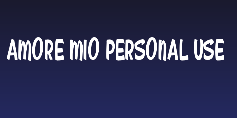 Amore Mio Personal Use  Social Header