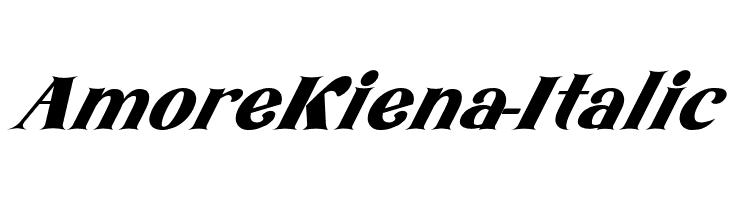 AmoreKiena-Italic  フリーフォントのダウンロード