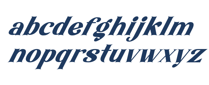 AmoreKiena-Italic Lowercase