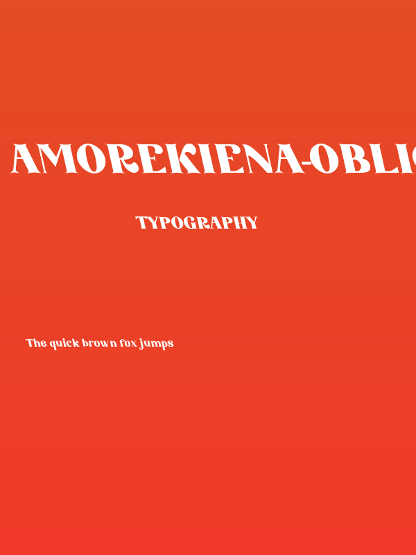 AmoreKiena-Oblique Poster