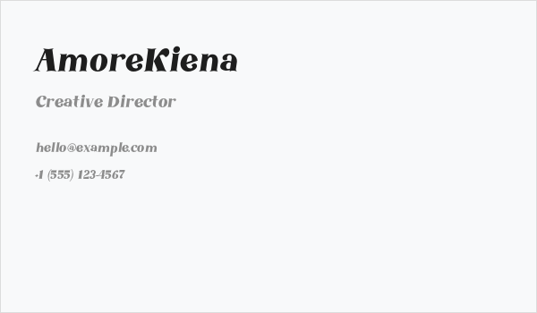 AmoreKiena Business Card