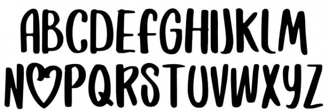 Amore Schriftart Kleinbuchstaben