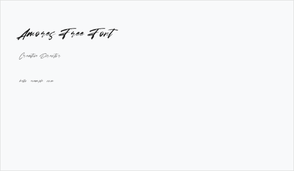 Amores Free Font Business Card