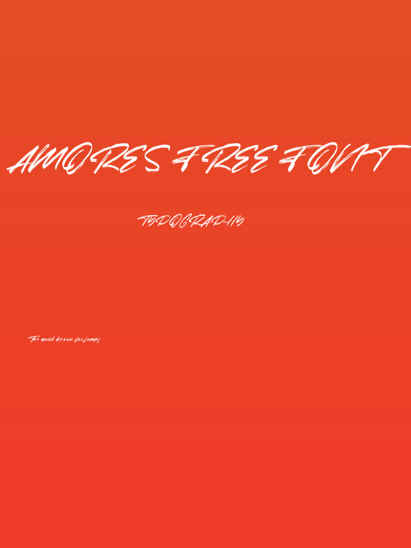 Amores Free Font Poster