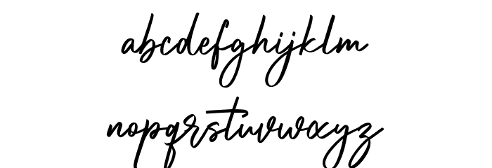 Amorflavor Free Regular Font LOWERCASE