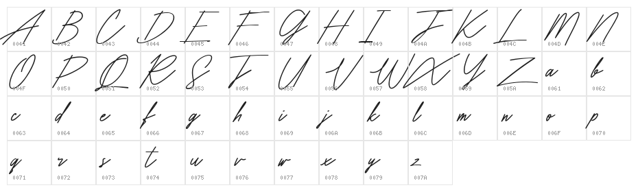 Amorisa Free Character Map