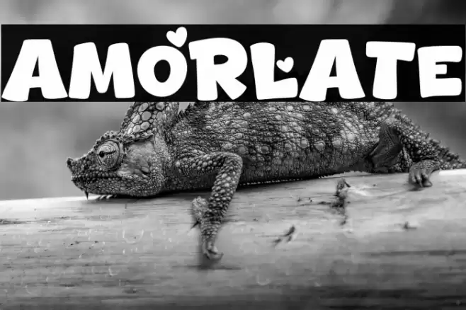 Amorlate Font examples