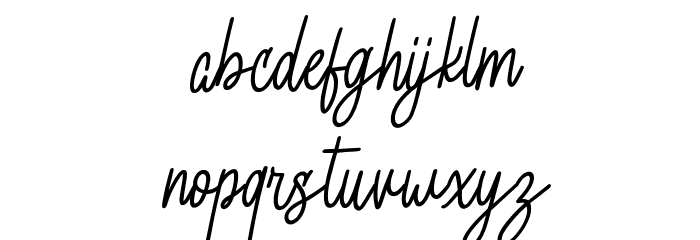 Amorlatos Free Regular Font LOWERCASE