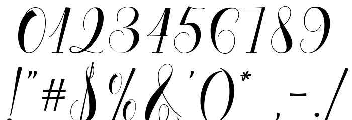 Amoselia Regular Font OTHER CHARS