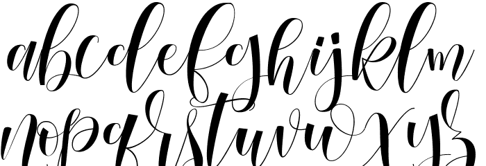 Amoselia Regular Font LOWERCASE