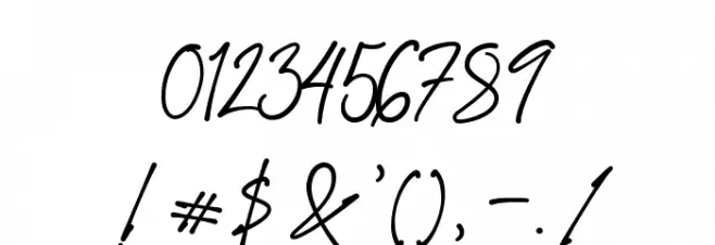 Amostely Signature Font OTHER CHARS