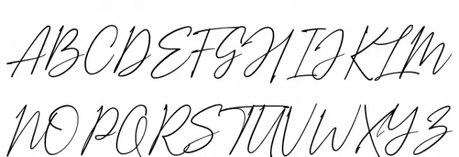 Amostely Signature Caratteri MAIUSCOLE