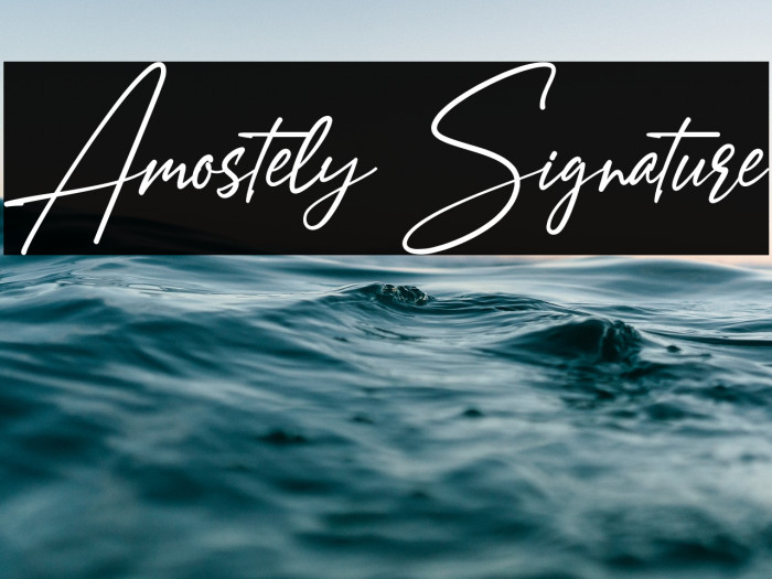 Amostely Signature Schriftart examples