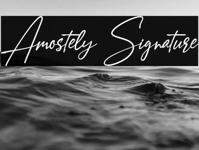 Amostely Signature Font examples