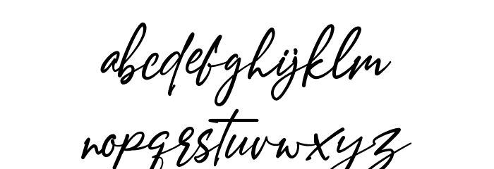 Amostely Signature Schriftart Kleinbuchstaben