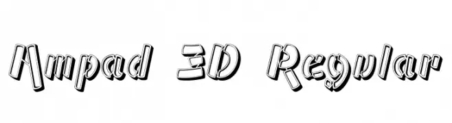 Ampad 3D Regular  Frei Schriftart Herunterladen