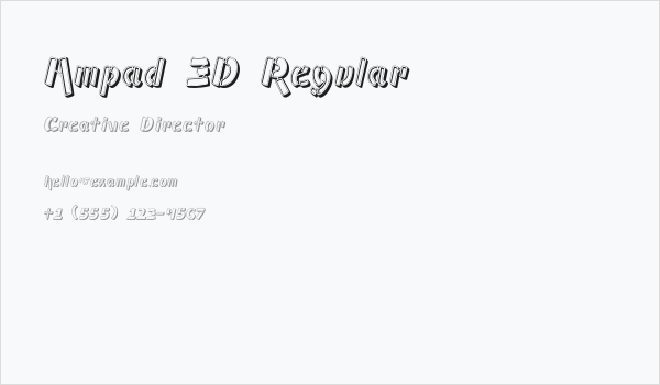 Ampad 3D Regular Business Card