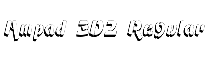 Ampad 3D2 Regular Font