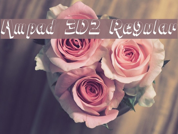 Ampad 3D2 Regular Font examples