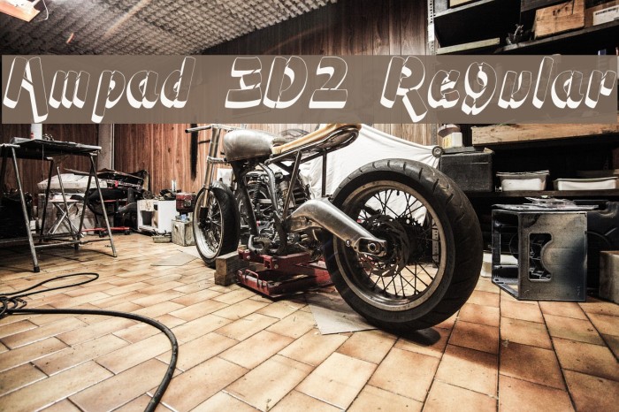 Ampad 3D2 Regular Font examples