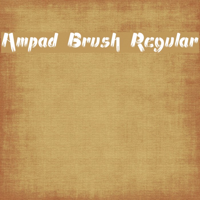 Ampad Brush Regular Font examples