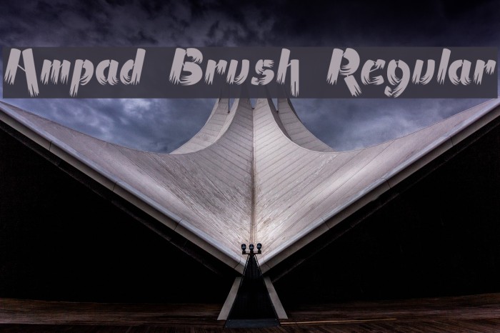 Ampad Brush Regular Font examples
