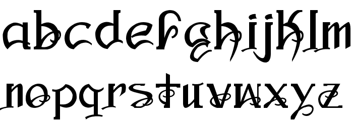 Ampad Regular Font LOWERCASE