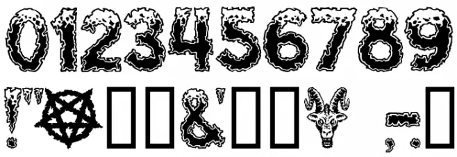 Amped For Evil Font OTHER CHARS