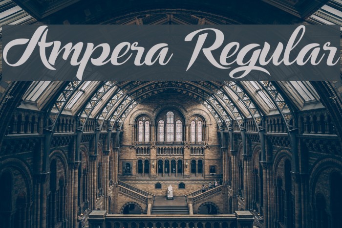 Ampera Regular Font examples