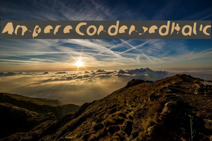 Ampere Condensed Italic Example 1