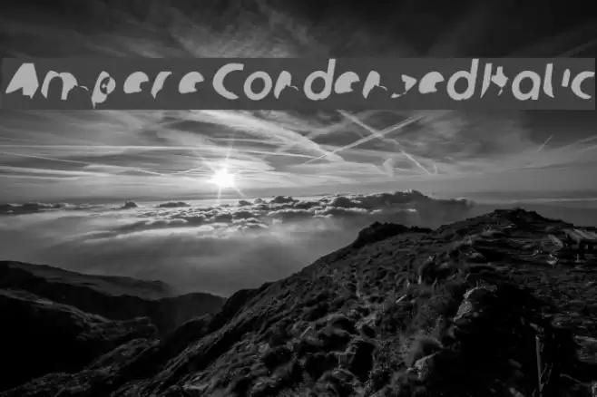 Ampere Condensed Italic Font examples