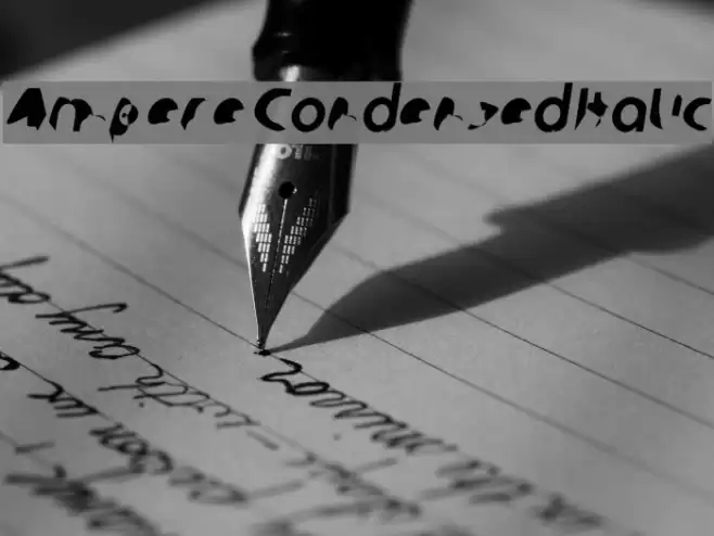 Ampere Condensed Italic Font examples