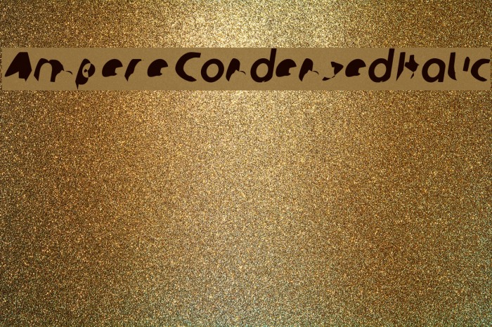 Ampere Condensed Italic Example 3