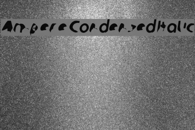 Ampere Condensed Italic Font examples