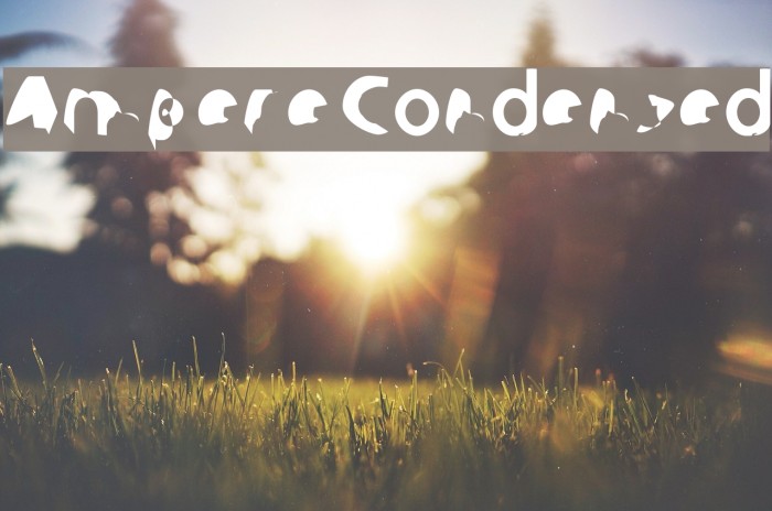 Ampere Condensed Font examples