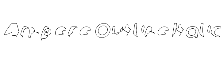 Ampere Outline Italic Fuentes