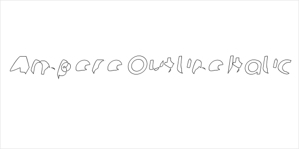 Ampere Outline Italic Logo