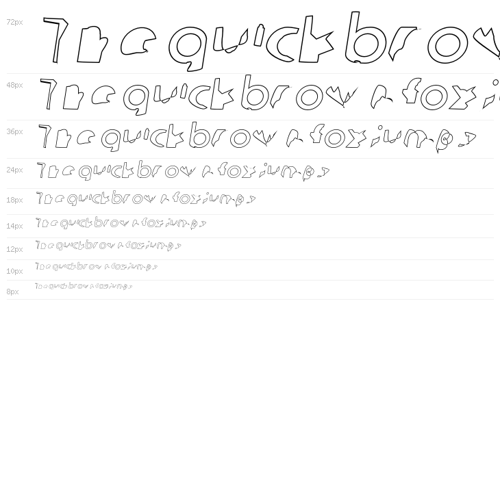 Ampere Outline Italic Waterfall