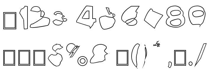 Ampere Outline Font OTHER CHARS
