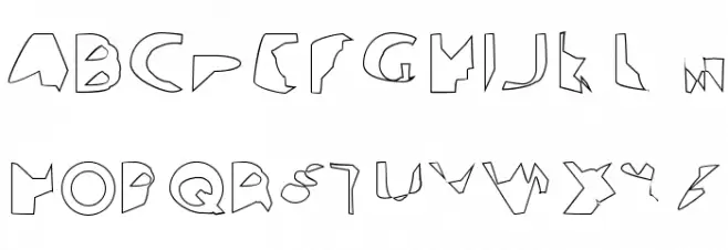 Ampere Outline Schriftart Groß
