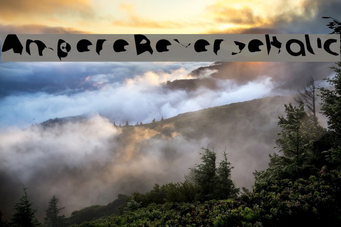 Ampere ReverseItalic Font examples