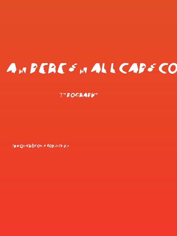 Ampere SmallCaps Condensed Italic Poster