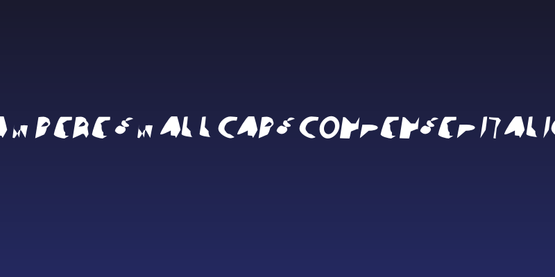 Ampere SmallCaps Condensed Italic Social Header