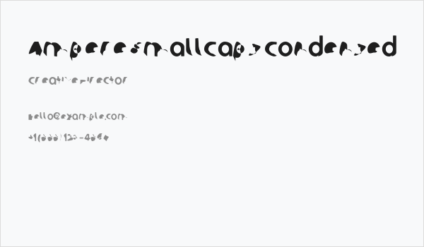 Ampere SmallCaps Condensed Business Card