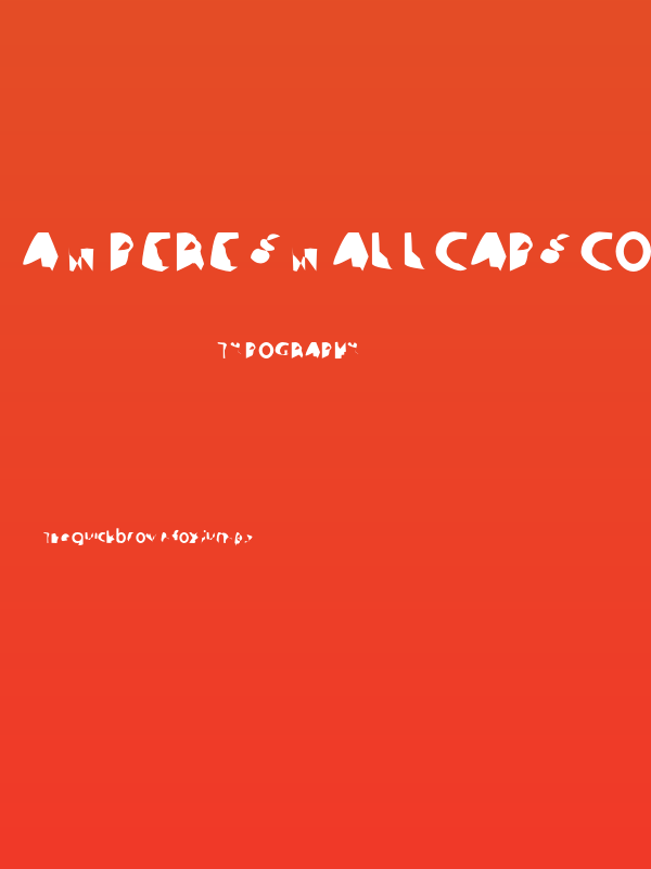 Ampere SmallCaps Condensed Poster
