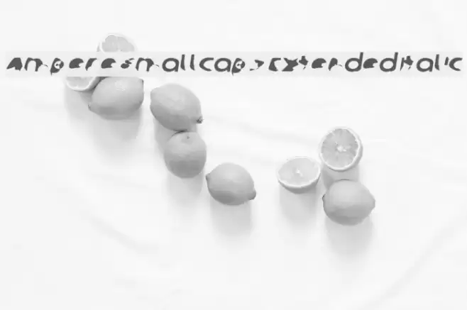 Ampere SmallCaps Extended Italic Font examples