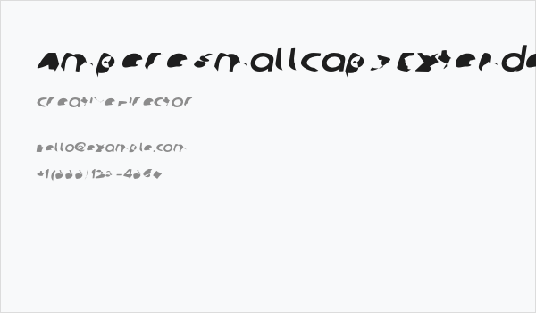 Ampere SmallCaps Extended Italic Business Card