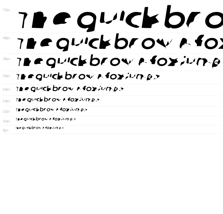 Ampere SmallCaps Extended Italic Waterfall