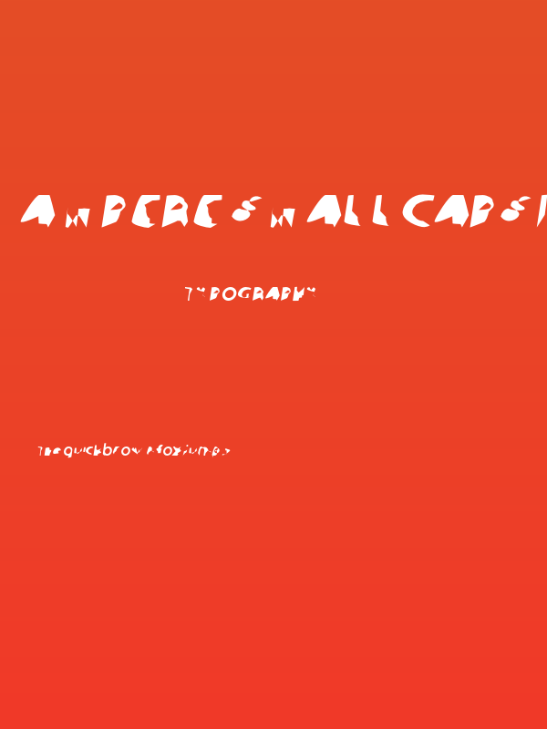 Ampere SmallCaps Italic Poster