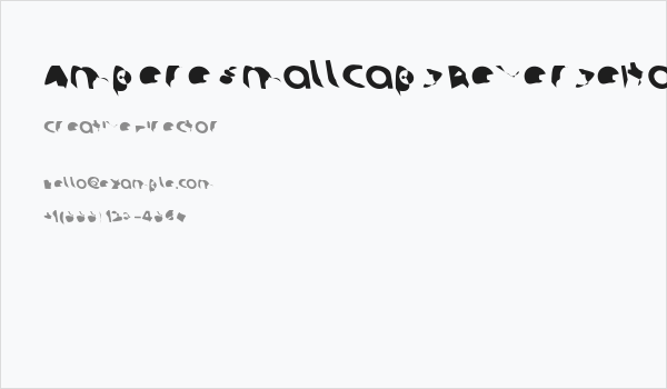 Ampere SmallCaps ReverseItalic Business Card